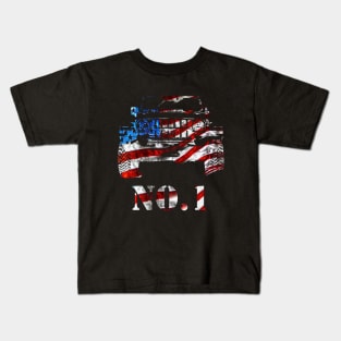 No.1 4x4 car US Flag Kids T-Shirt